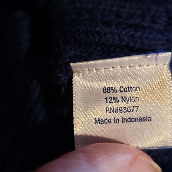 Royal blue cable knit sweater v-neck size small - Picture 5 of 6